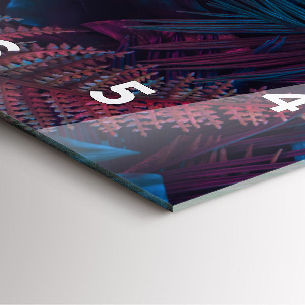 Square wall clock Exotic flowers