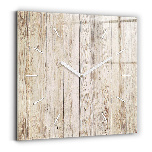Square wall clock Wooden panels