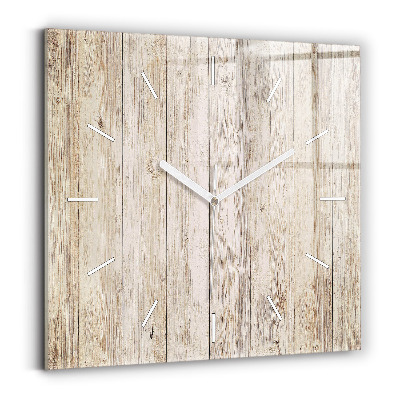 Square wall clock Wooden panels