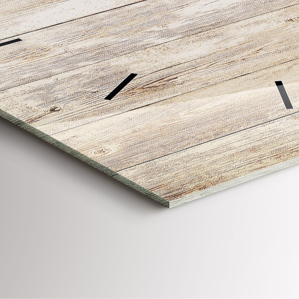 Square wall clock Wooden panels