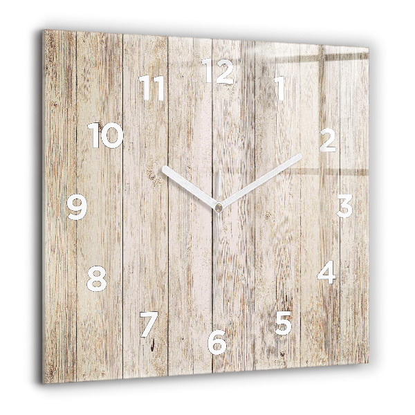 Square wall clock Wooden panels