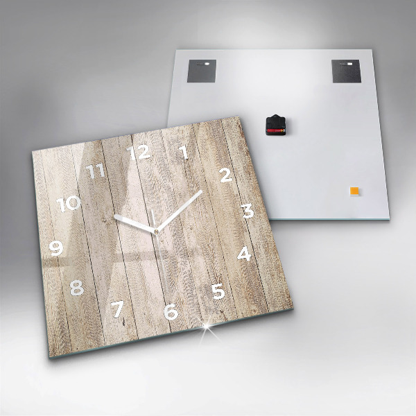 Square wall clock Wooden panels