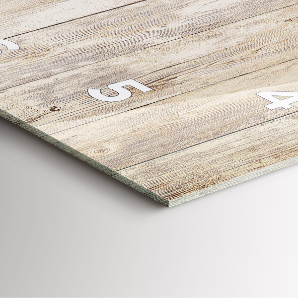 Square wall clock Wooden panels