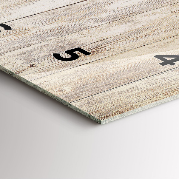 Square wall clock Wooden panels