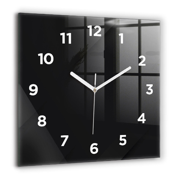 Square wall clock Dark wall pattern
