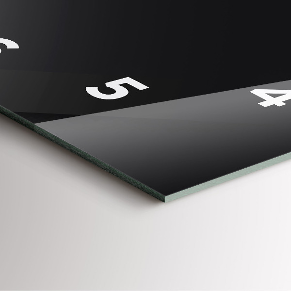 Square wall clock Dark wall pattern