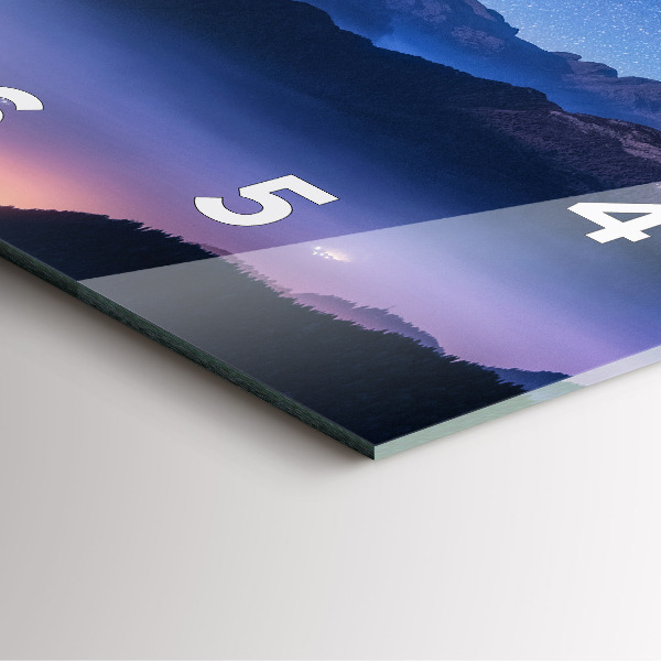 Square wall clock Milky Way and Mountains