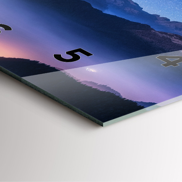 Square wall clock Milky Way and Mountains