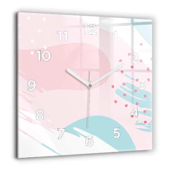 Square wall clock Pastel abstraction