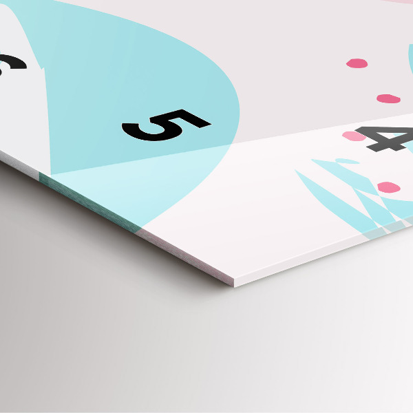 Square wall clock Pastel abstraction