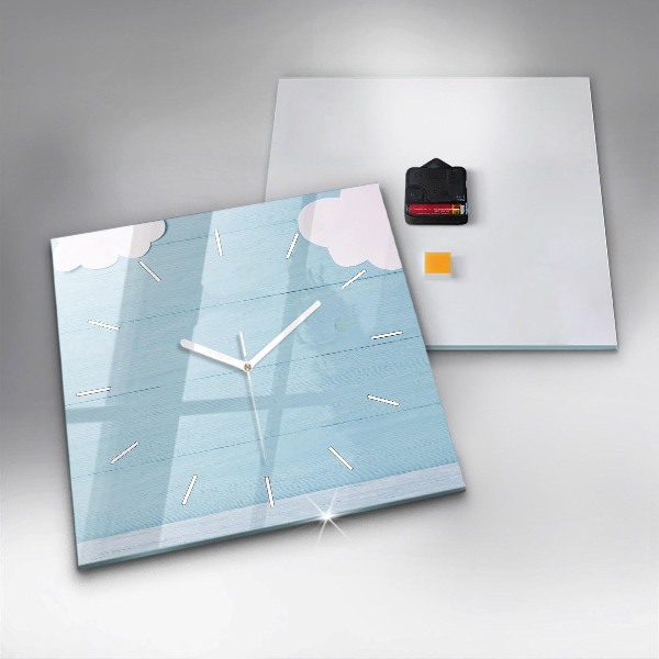 Square wall clock Children's board