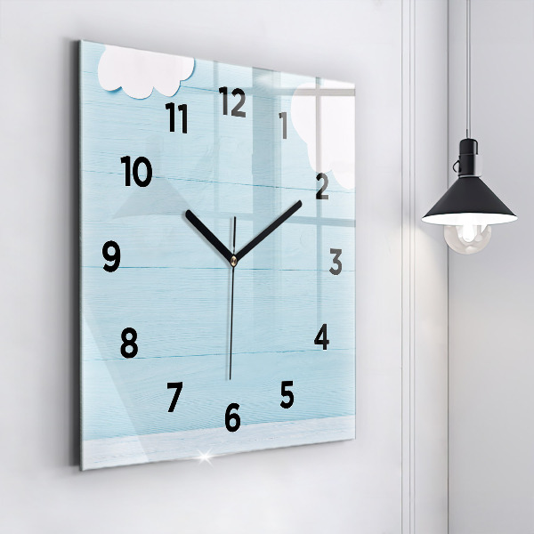 Square wall clock Children's board
