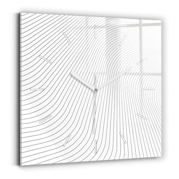 Square wall clock Abstraction lines