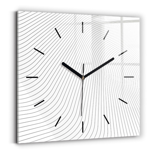 Square wall clock Abstraction lines