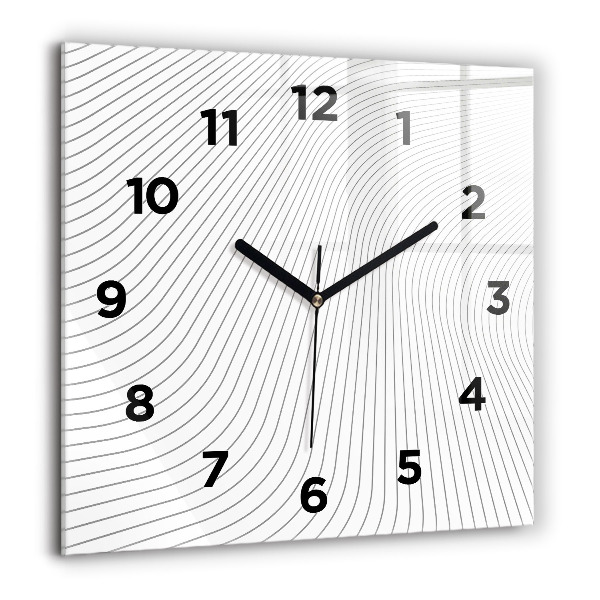 Square wall clock Abstraction lines