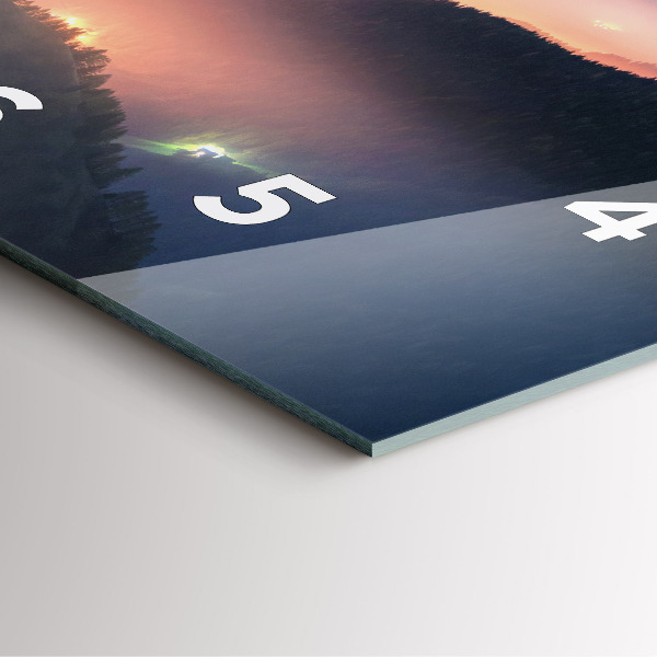 Square wall clock Mountain peak landscape