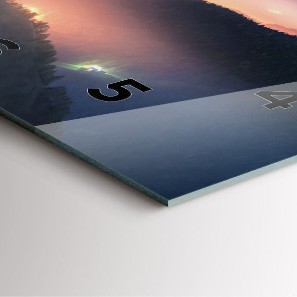 Square wall clock Mountain peak landscape