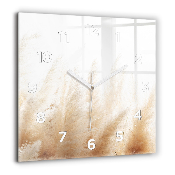 Square wall clock Ears of grain