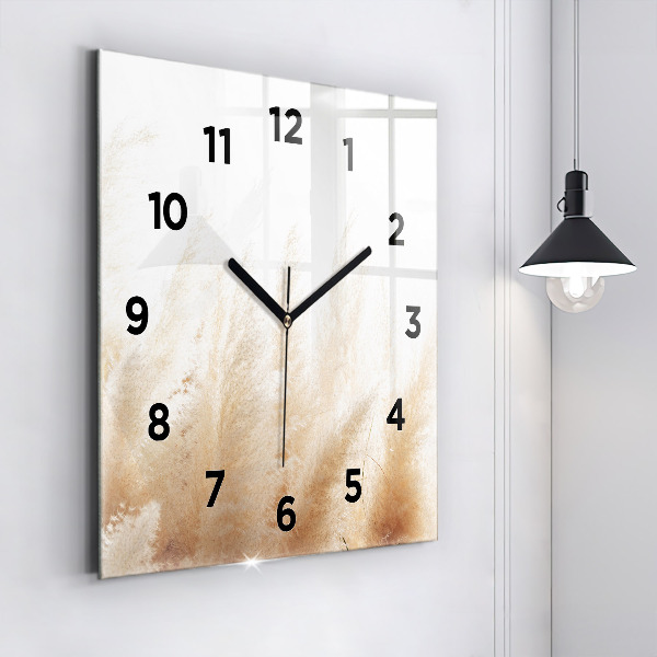 Square wall clock Ears of grain