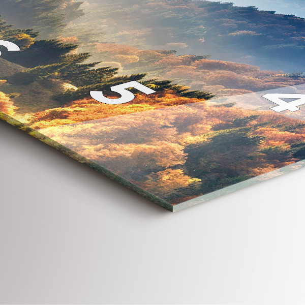 Square wall clock Mountain landscape