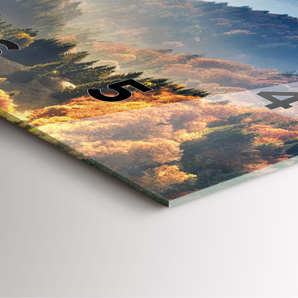 Square wall clock Mountain landscape