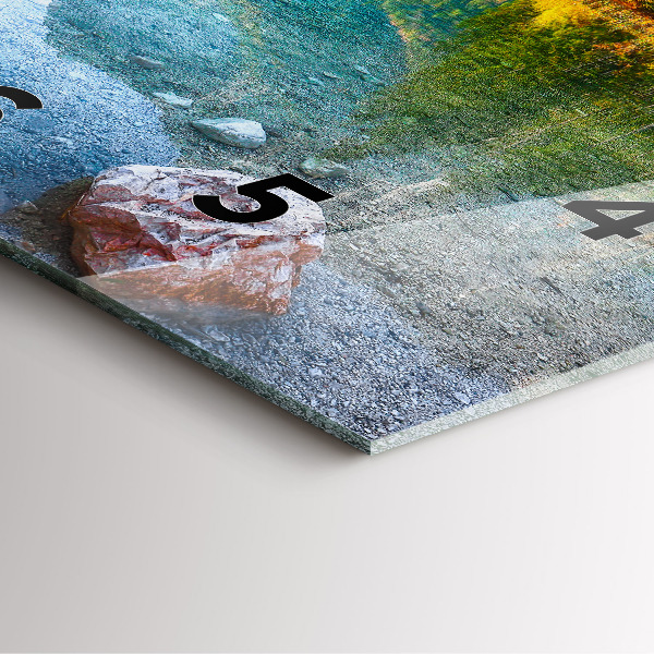 Square wall clock River Mountains Landscape