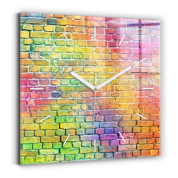 Square wall clock Painted wall