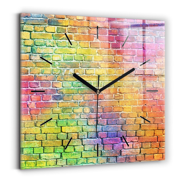 Square wall clock Painted wall