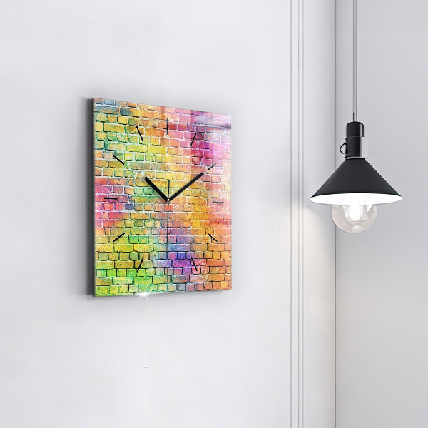 Square wall clock Painted wall
