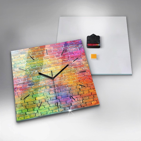 Square wall clock Painted wall