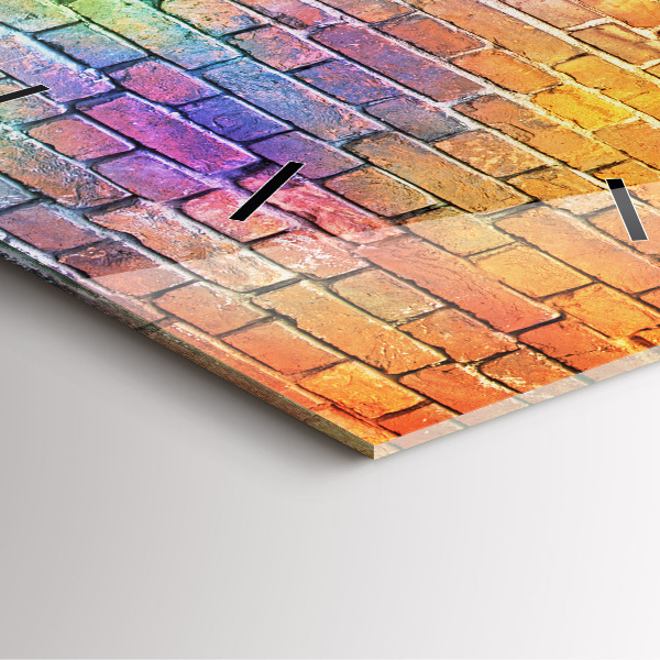 Square wall clock Painted wall