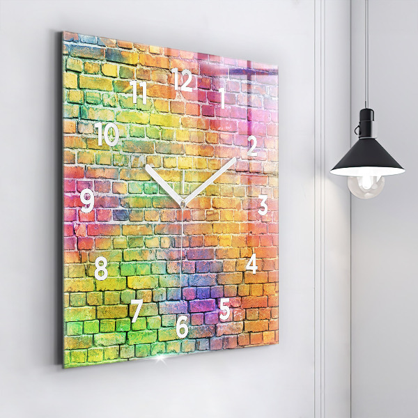 Square wall clock Painted wall