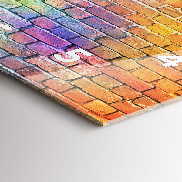 Square wall clock Painted wall