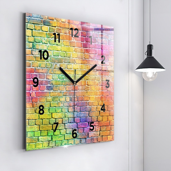 Square wall clock Painted wall