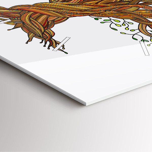 Square wall clock Tree and roots