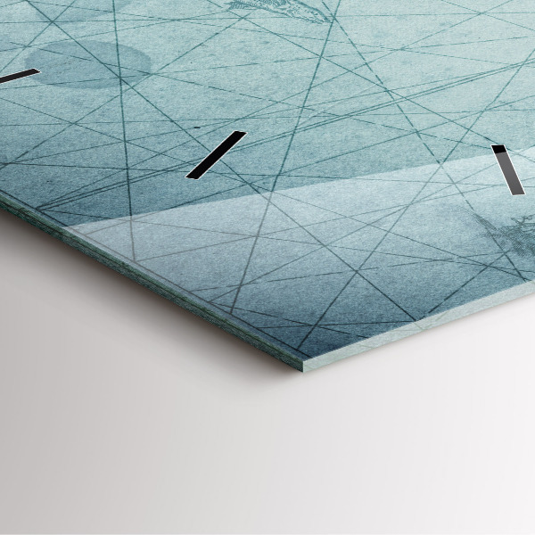 Square wall clock Vintage map