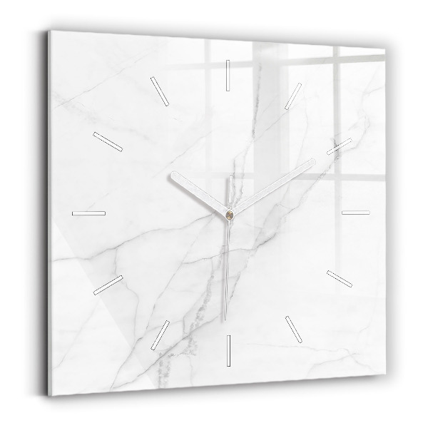 Square wall clock Decorative marble