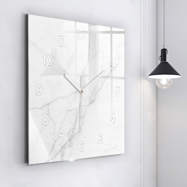 Square wall clock Decorative marble