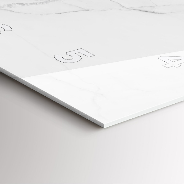 Square wall clock Decorative marble