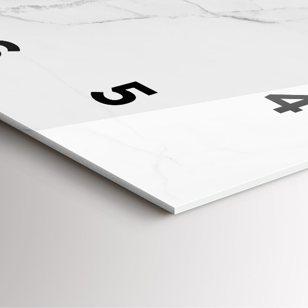 Square wall clock Decorative marble