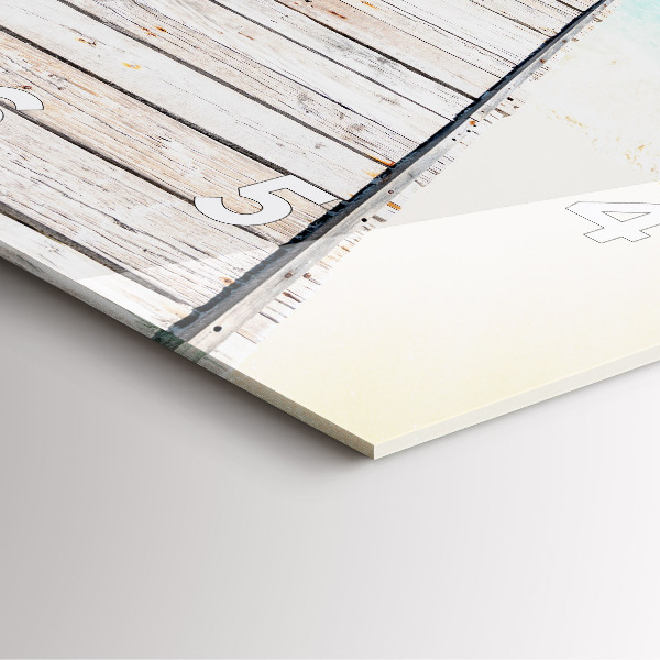 Square wall clock Tropical island