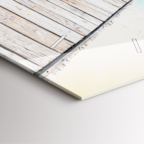 Square wall clock Tropical island