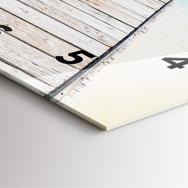 Square wall clock Tropical island