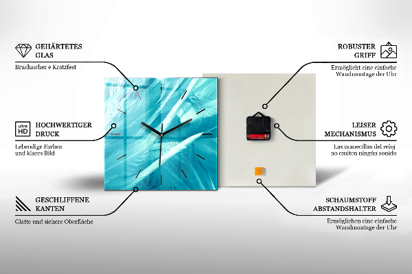 Square wall clock Canyon