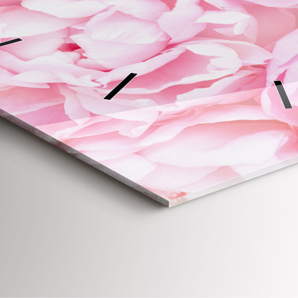 Square wall clock Blooming flowers