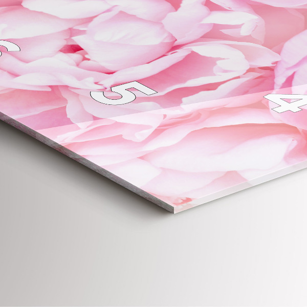 Square wall clock Blooming flowers