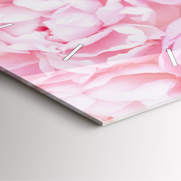 Square wall clock Blooming flowers