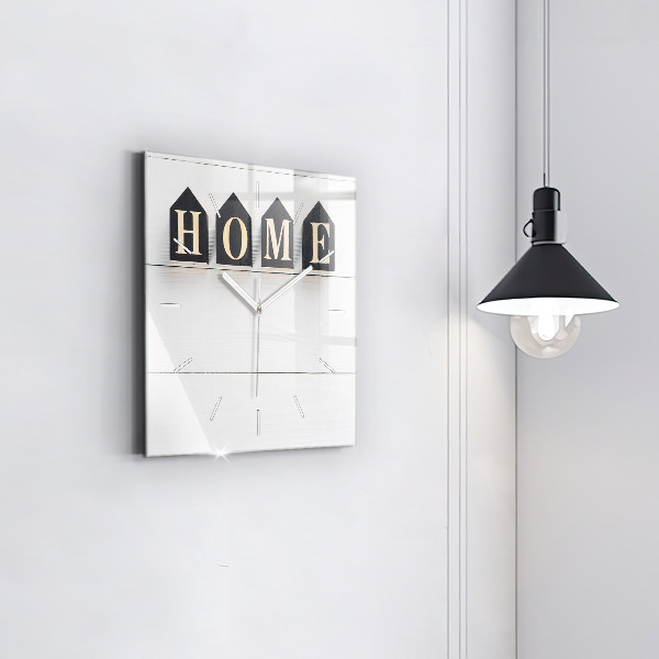 Square wall clock The inscription house