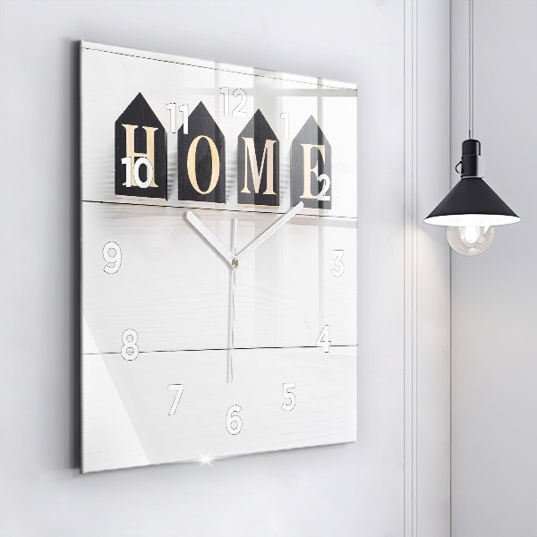 Square wall clock The inscription house