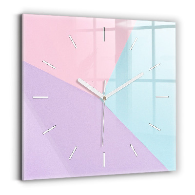 Square wall clock Pastel pattern